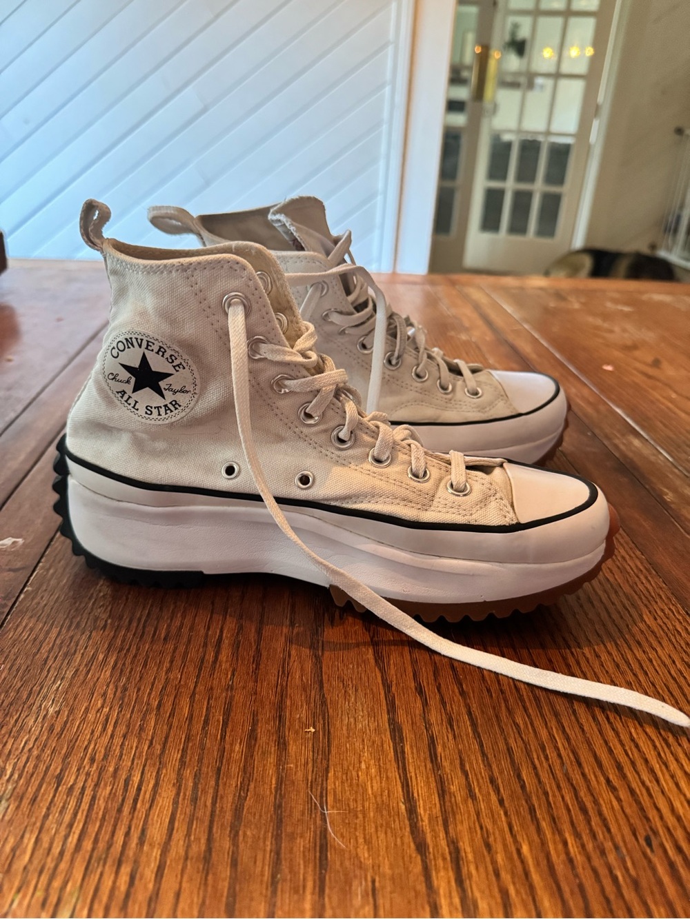 Converse Platform Run Star Hike High Top Sneakers - Cream/White